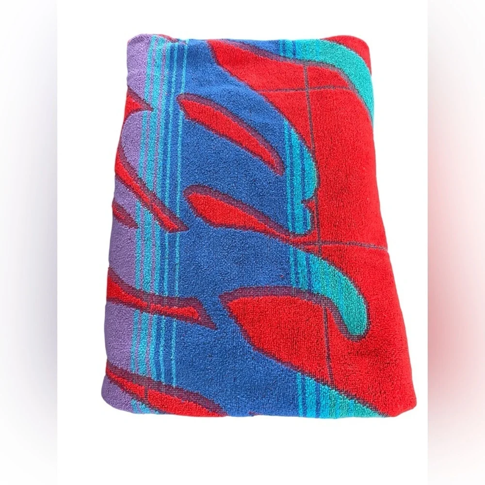 VTG Royal Terry International Cotton Blend SPLASH Beach Towel Brazil 60X30